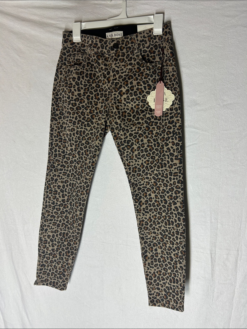 Knox Rose Leopard Print Skinny Jeans - Brown/Black